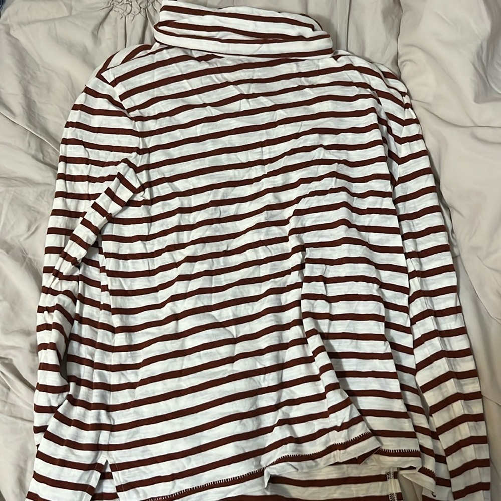 stripped turtleneck
